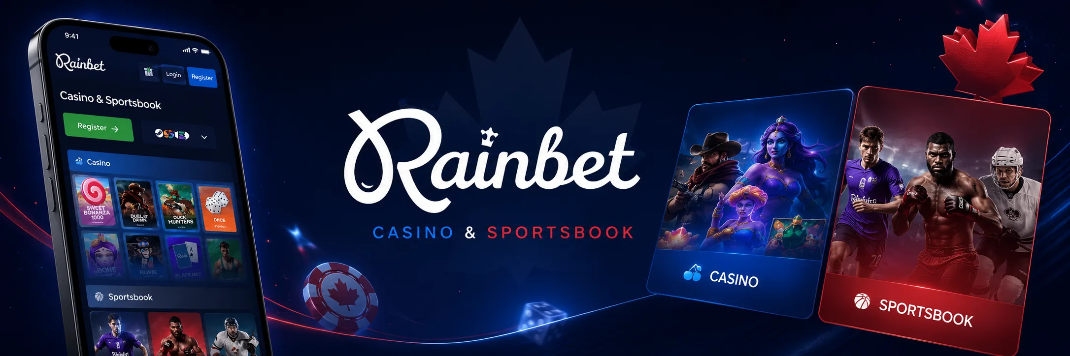 Rainbet casino and sportsbook hero banner